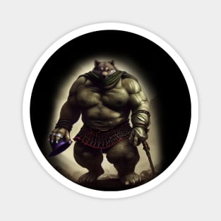 Gently Wolf-Ogre Chimaera Fantasy Artwork Magnet